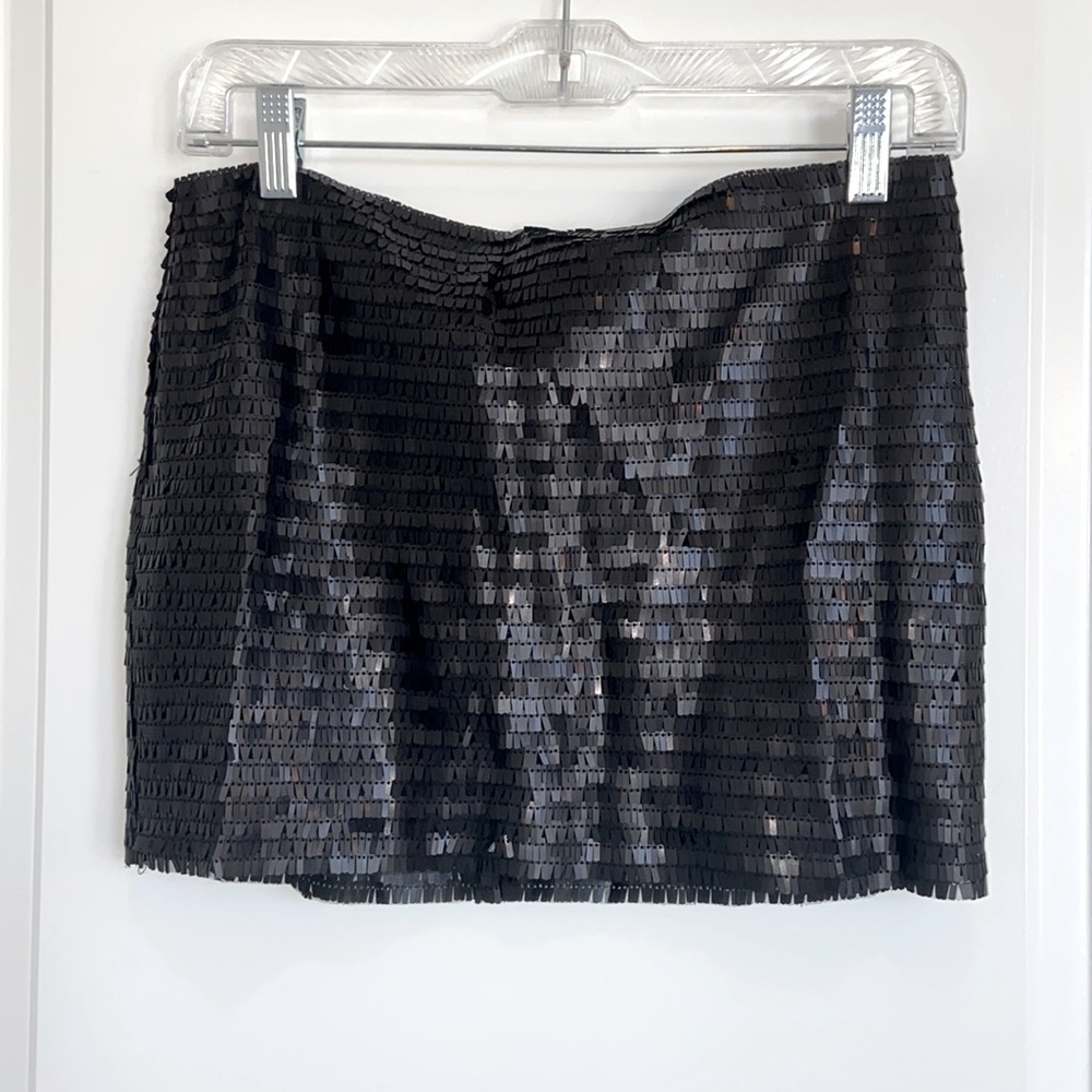 NWT LIONESS GISELE MINI SKIRT MATTE BLACK